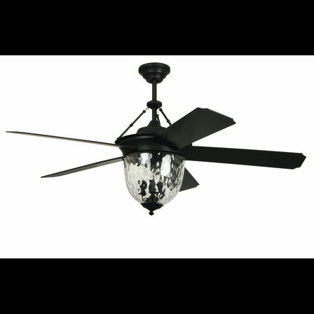 LITEX INDUSTRIES 52" Aged Bronze Finish Remote LED Ceiling Fan Rated for Damp Locations KM52ABZ5LR